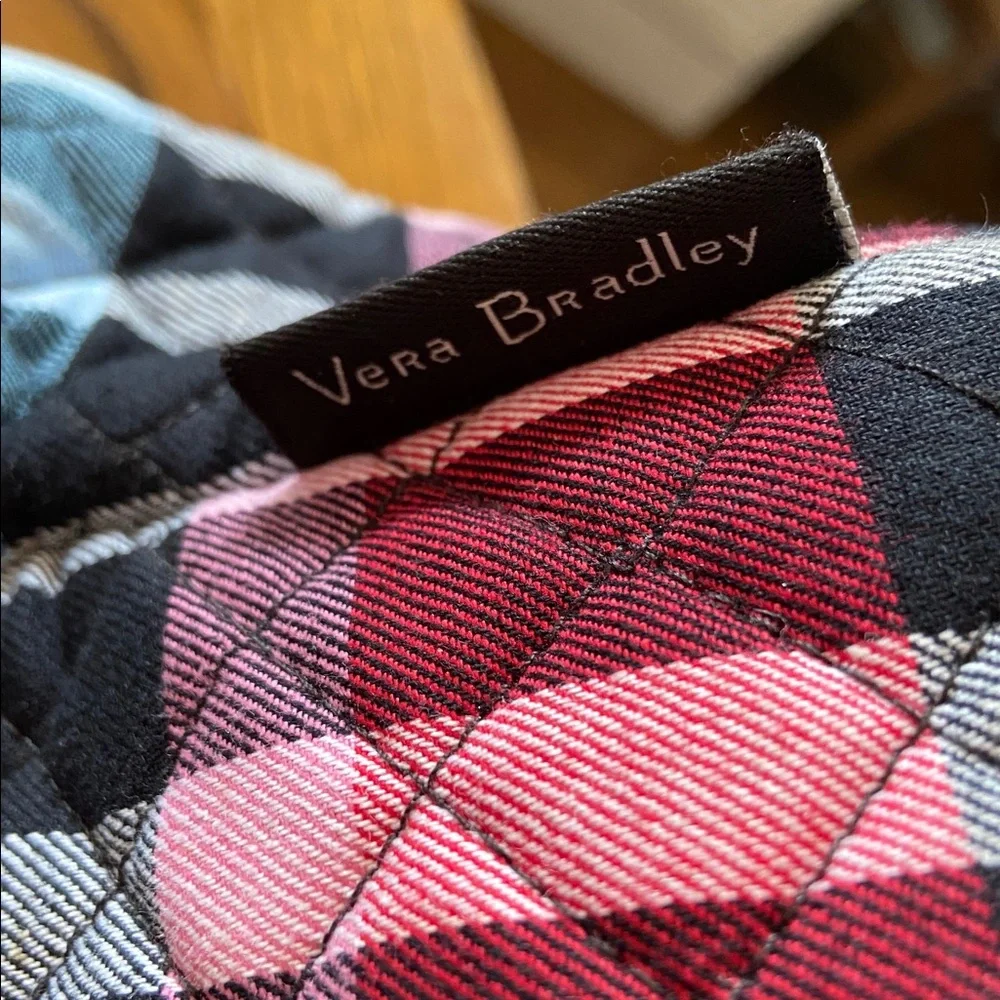 Vera Bradley Plaid Quilted Market Tote Bag - Picture 6 of 6